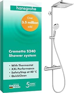 hansgrohe Crometta E - Duschsystem mit Thermostat, Regendusche (240 x 240 mm) mit Armatur,… product image