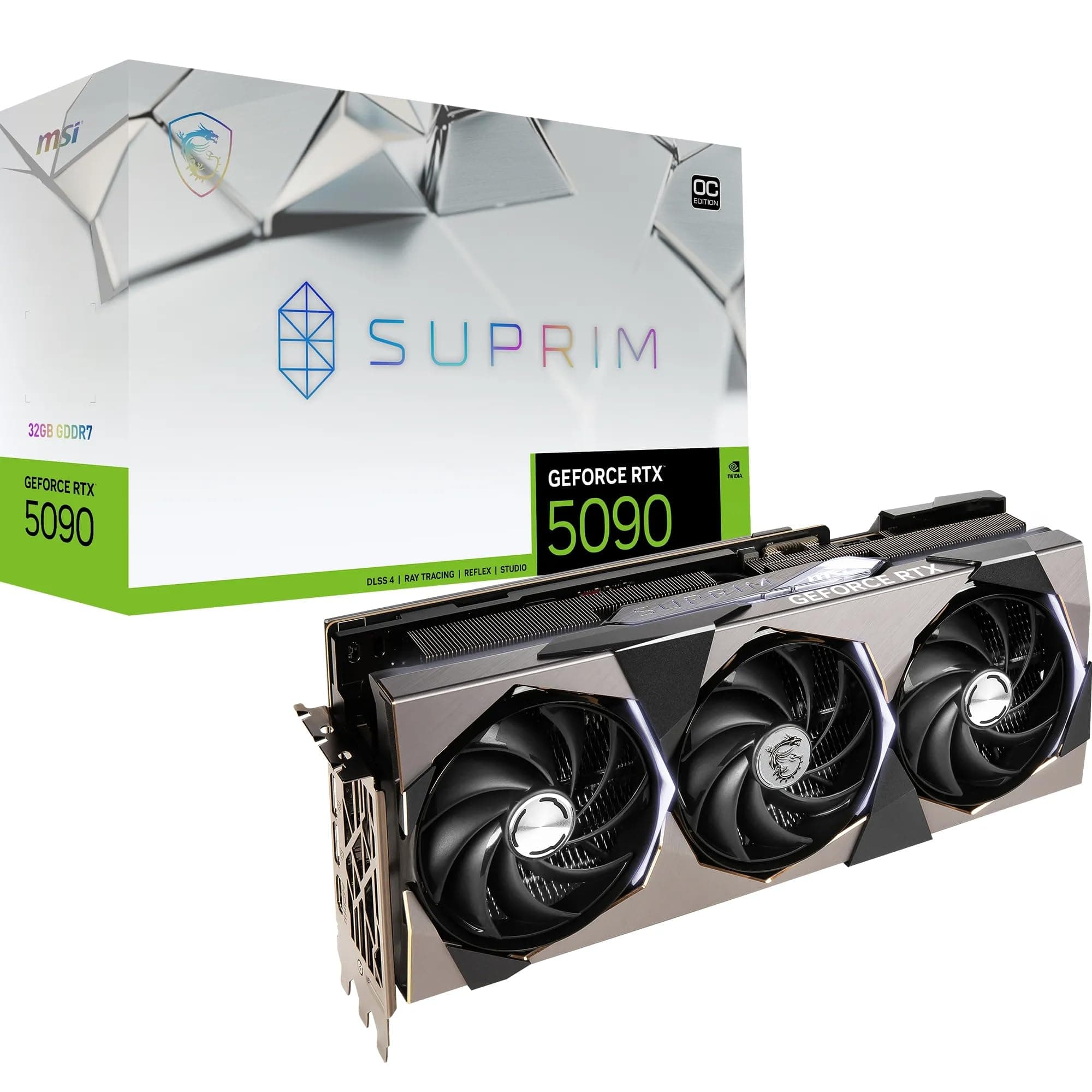 MSI GeForce RTX 5090 32G SUPRIM SOC Graphics Card - RTX 5090 GPU, 32GB GDDR7 (28Gbps/512-bit),… product image