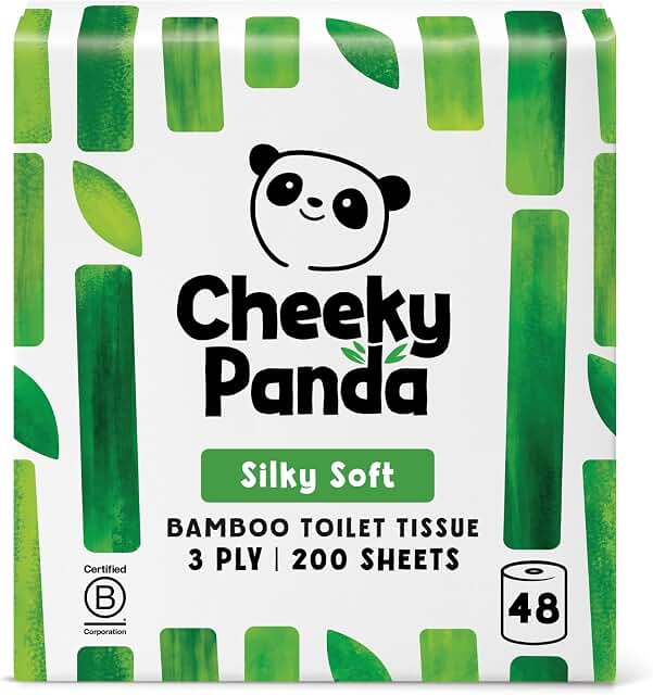 The Cheeky Panda Bamboo Toilet Rolls Bulk Buy – 48 Rolls of 3 Ply Toilet Paper | Plastic Free… product image