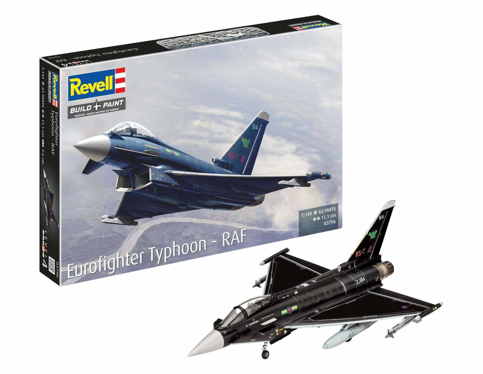 Revell Modellbau I Eurofighter Typhoon - RAF I Bausatz I Maßstab 1:144 I 63 Teile I Bastelset… product image