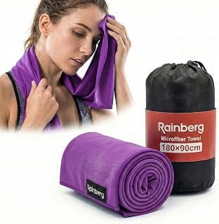 Rainberg Microfiber Towel (180x90cm), Large Gym Towel, Quick Dry Towel – Fast Drying, Super… product image