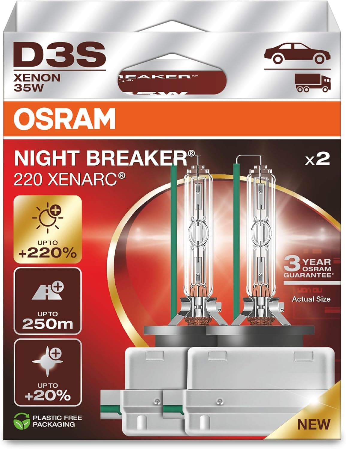 Osram D3S NIGHTBREAKER LASERXENARC GEN2DuoFolding box 66340XN2-2HB [Energy Class A++] product image