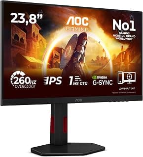 AOC 24G4ZR 24 inch FHD Gaming Monitor 260Hz, Fast IPS Panel, 1ms GtG, HDR10, G-Sync… product image