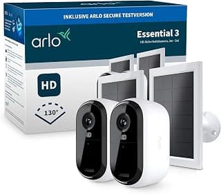 Essential 3 HD Battery Surveillance Camera Outdoor & Solar 2 Camera Set | Wireless, with solar… product image