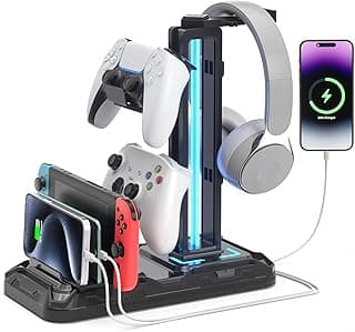 KDD Headset Stand with Charging Station - Detachable Headset Controller Holder Stand with 9… product image
