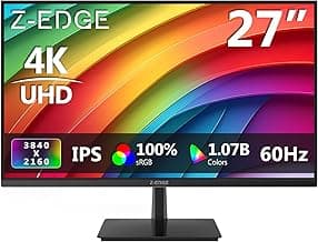 Z-Edge 27 Inch 4K Monitor UHD IPS Panel 3840x2160, 60Hz PC Monitor, 300cd/m² Brightness,… product image