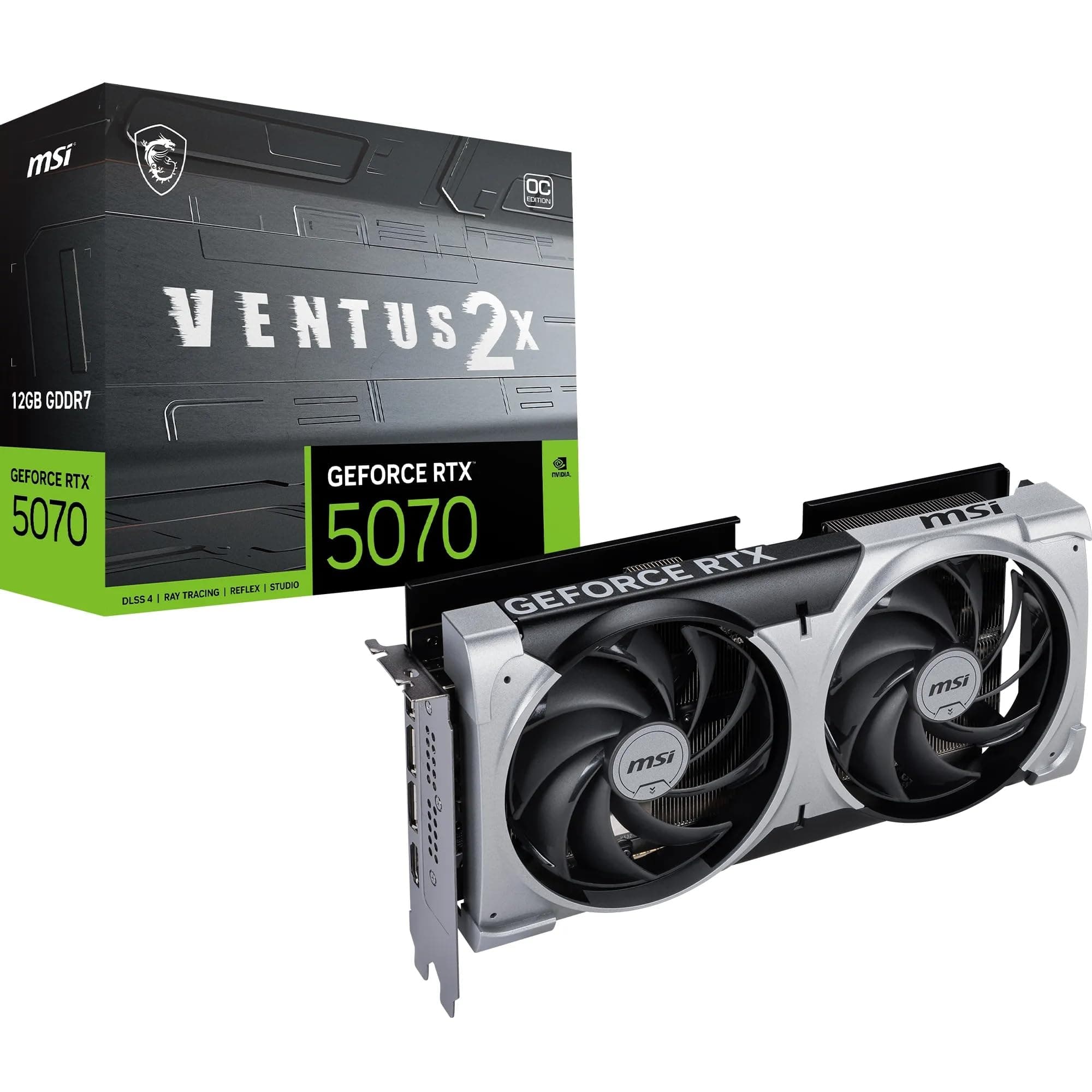 MSI GeForce RTX 5070 12G VENTUS 2X OC Graphics Card - RTX 5070 GPU, 12GB GDDR7… product image