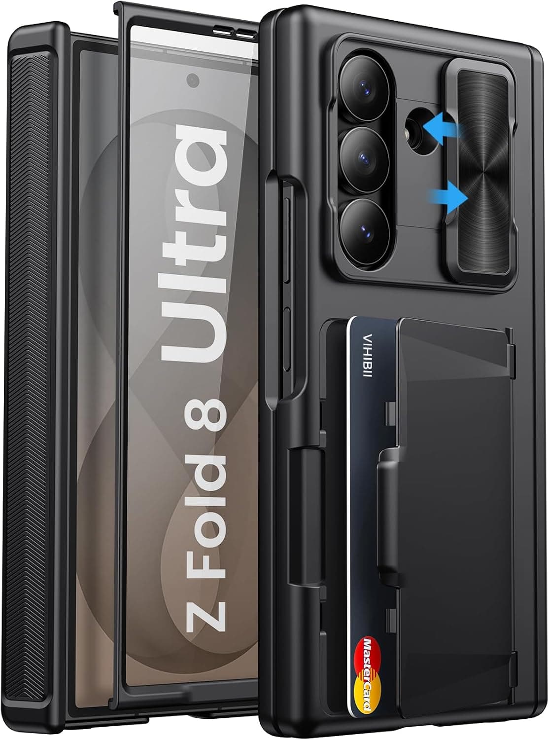 Vihibii Etui do Samsung Galaxy Z Fold 8 Ultra z Portfelem, Czarny product image
