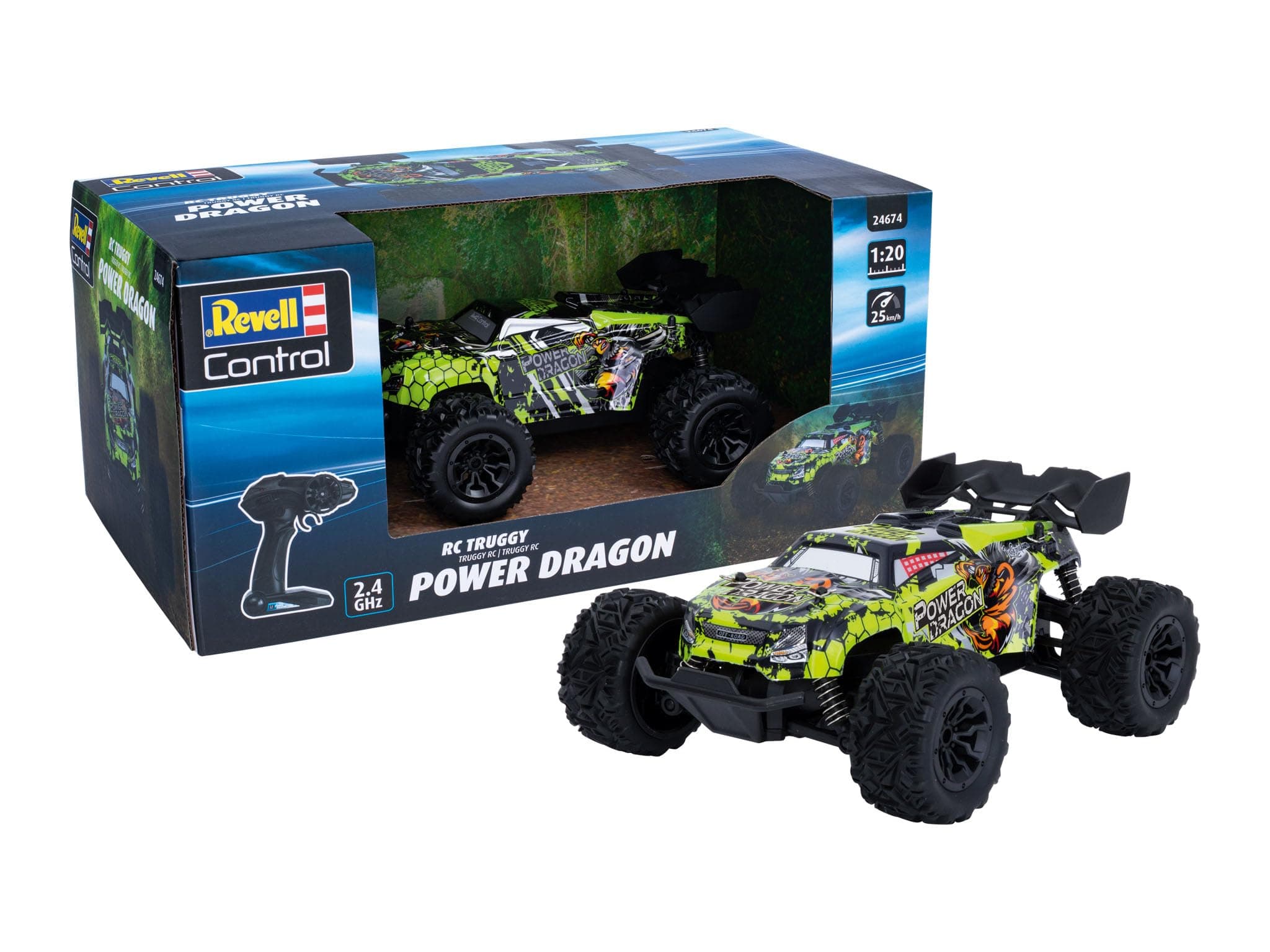Revell RC Car Power Dragon - Rasante Höchstgeschwindigkeit bis zu 25 km/h für Offroad-Action -… product image