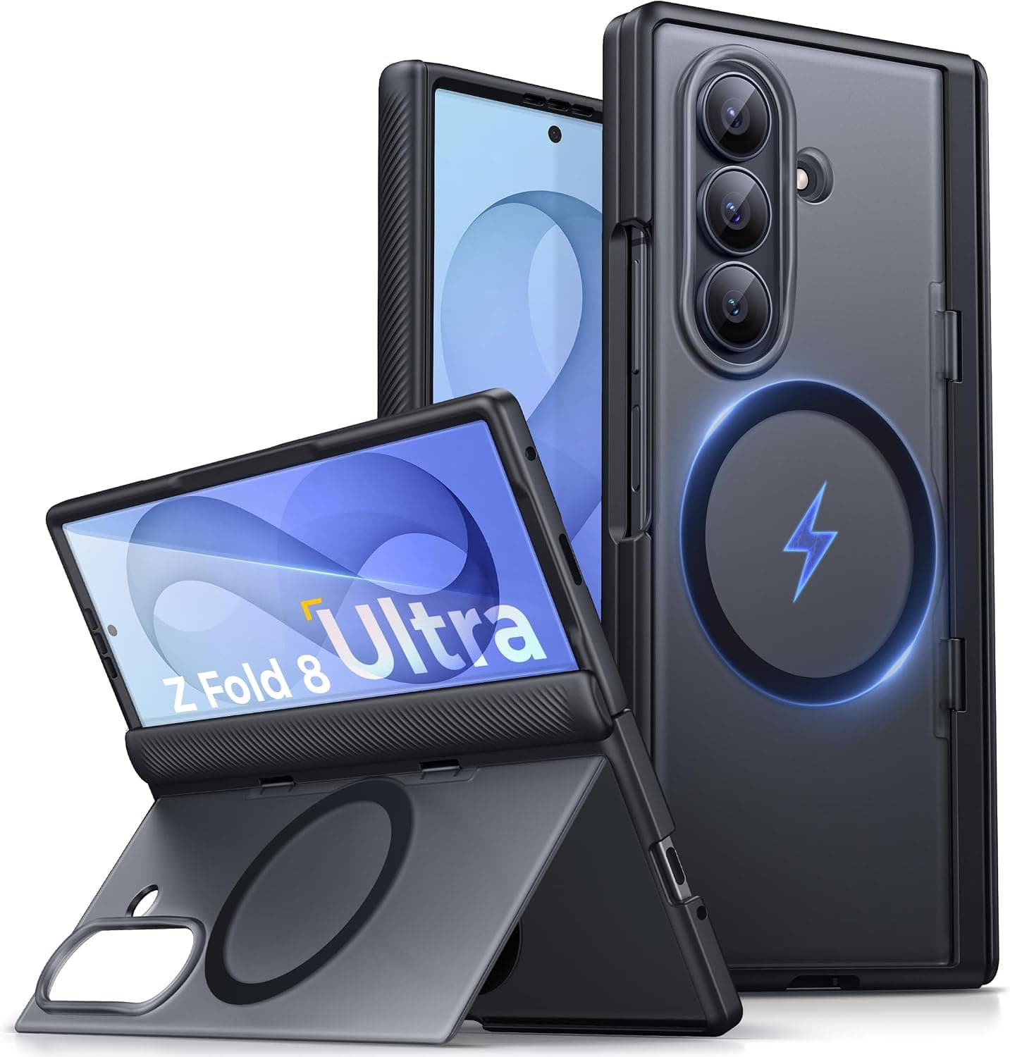 Vihibii Samsung Galaxy Z Fold 8 Ultra Case with Stand, 2026, Black product image