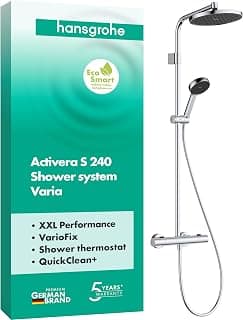 hansgrohe Activera S - wassersparendes Duschsystem (EcoSmart) mit Thermostat, Regendusche (240… product image