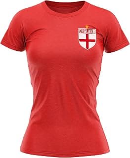 England Shirt Women - Womens England Flag Badge T Shirt - Football Country European Supporters… product image