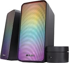 GXTrust Wezz PC Speakers 2.0 with RGB Lighting, 12W (6W RMS), Black | LED Lights, Volume… product image