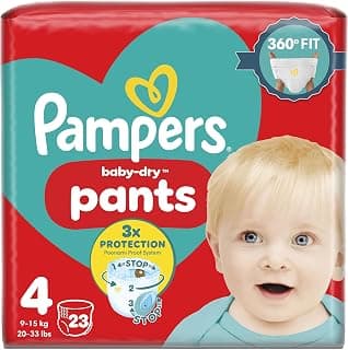 Baby-Dry Nappy Pants Size 4, 9-15kg, White, 23 Count product image