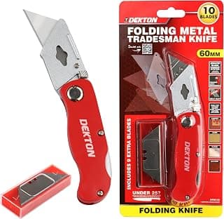 Dekton Folding Metal Tradesman Knife with Ergonomic Handle Rapid Blade Change Zinc Alloy Body… product image