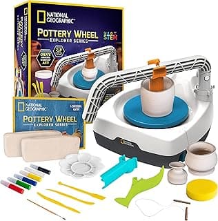 NATIONAL GEOGRAPHIC Pottery Wheel for Kids – Complete Pottery Kit for Beginners, Plug-in… product image