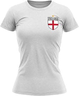 England Shirt Women - Womens England Flag Badge T Shirt - Football Country European Supporters… product image