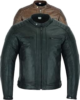 Texpeed Mens Motorcycle Leather Armoured Jacket [AAA Rated] | Black: L | EN 17092 Motorbike… product image