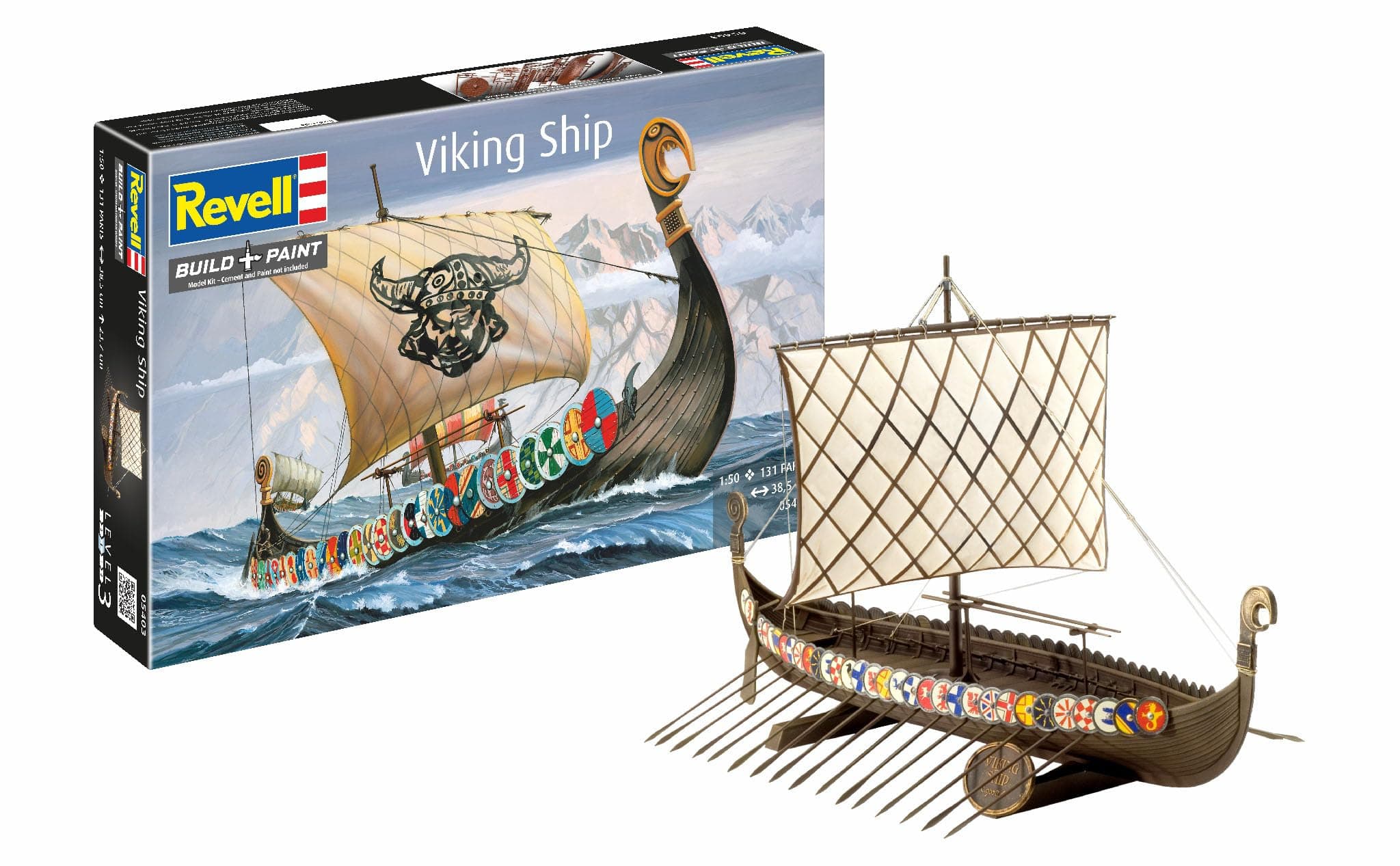 Revell Viking Ship | Plastikmodellbausatz Wikingerschiff | zweiteiliger Rumpf mit… product image