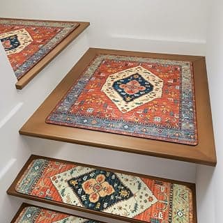 OJIA Stair Treads Non-Slip Matching Mat for Wooden Steps, Square Capet Stair Treads Rubber… product image