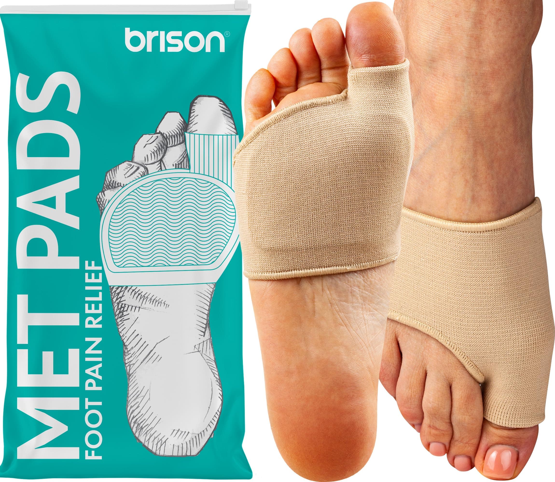 Brison Metatarsal Pads Ball of Foot Cushion for Men and Women - Gel Foot Cushions for Pain… product image