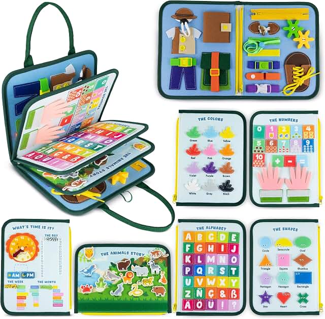 BONNYCO Montessori Busy Board Felt. Montessori Educational Games Box, Sensory Panel Children… product image