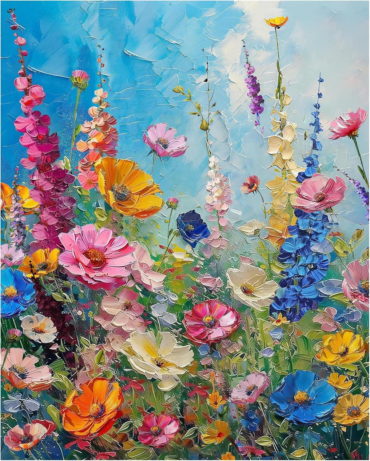 NPCSWXQ Wildblumen Malen Nach Zahlen Erwachsene und Anfänger, DIY Handgemalt Ölgemälde Kit,… product image