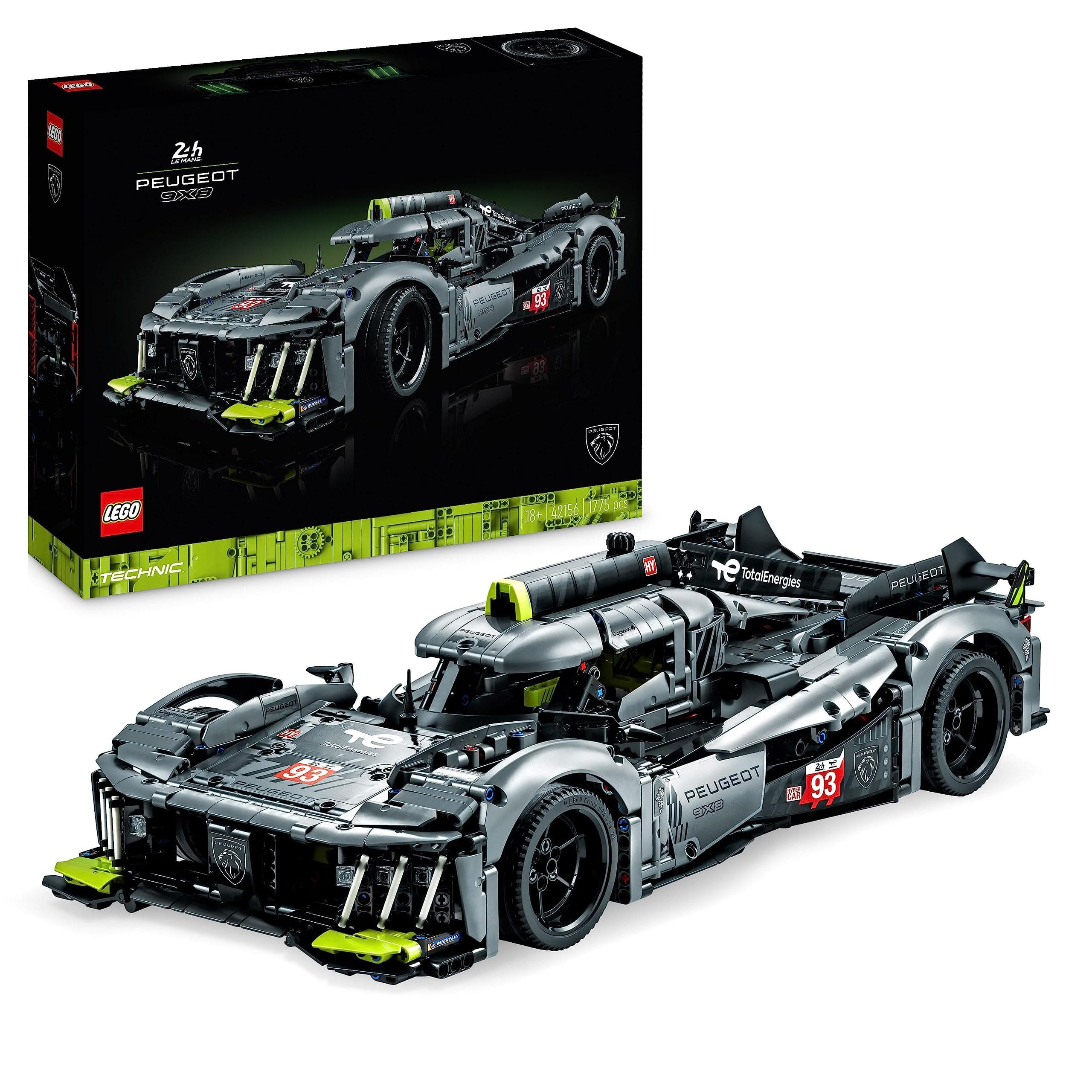 LEGO 42156 Technic Peugeot 9X8 24H Le Mans Hybrid Hypercar, Maquette de Voiture de Course… product image