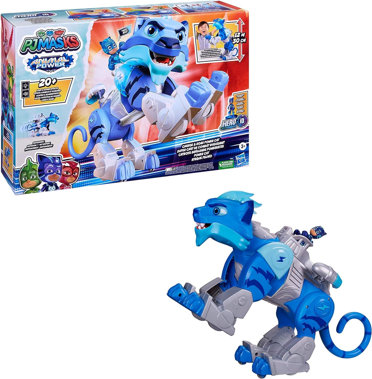 PJ Masks Animal Power Catboys brüllende Powerkatze, Vorschulspielzeug mit Motor, 20+ Lichter… product image