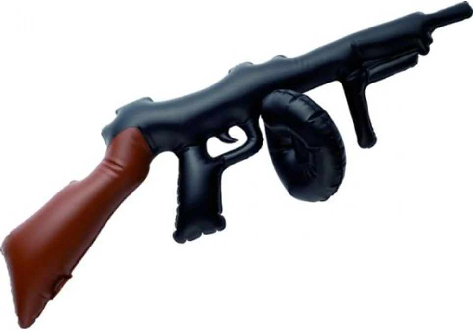 HENBRANDT X99 074 Aufblasbare Tommy Gun 80cm, Schwarz product image on Haggl