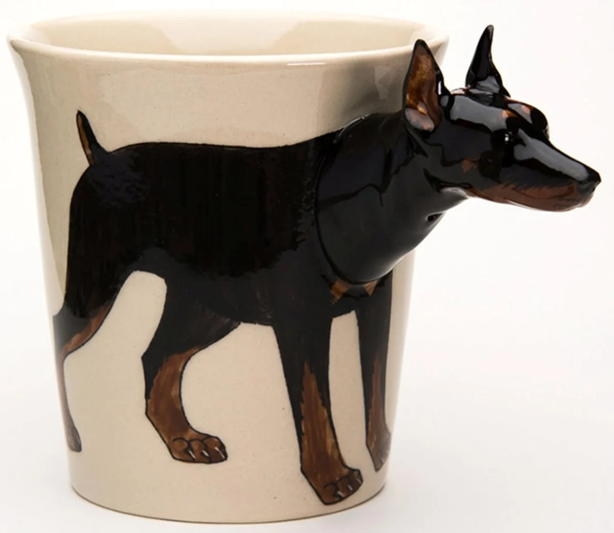 Dobermann Tasse Keramik Hunde Tasse als Geschenk für Hundebesitzer Dobermann product image on Haggl