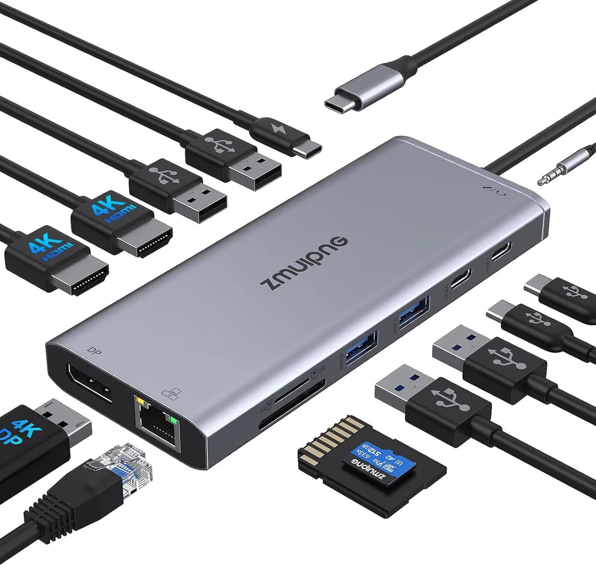 USB C Adapter for MacBook Pro, MacBook Air Adapter Multiport Accessories, 8 IN 2 Mac USB… product image on Haggl