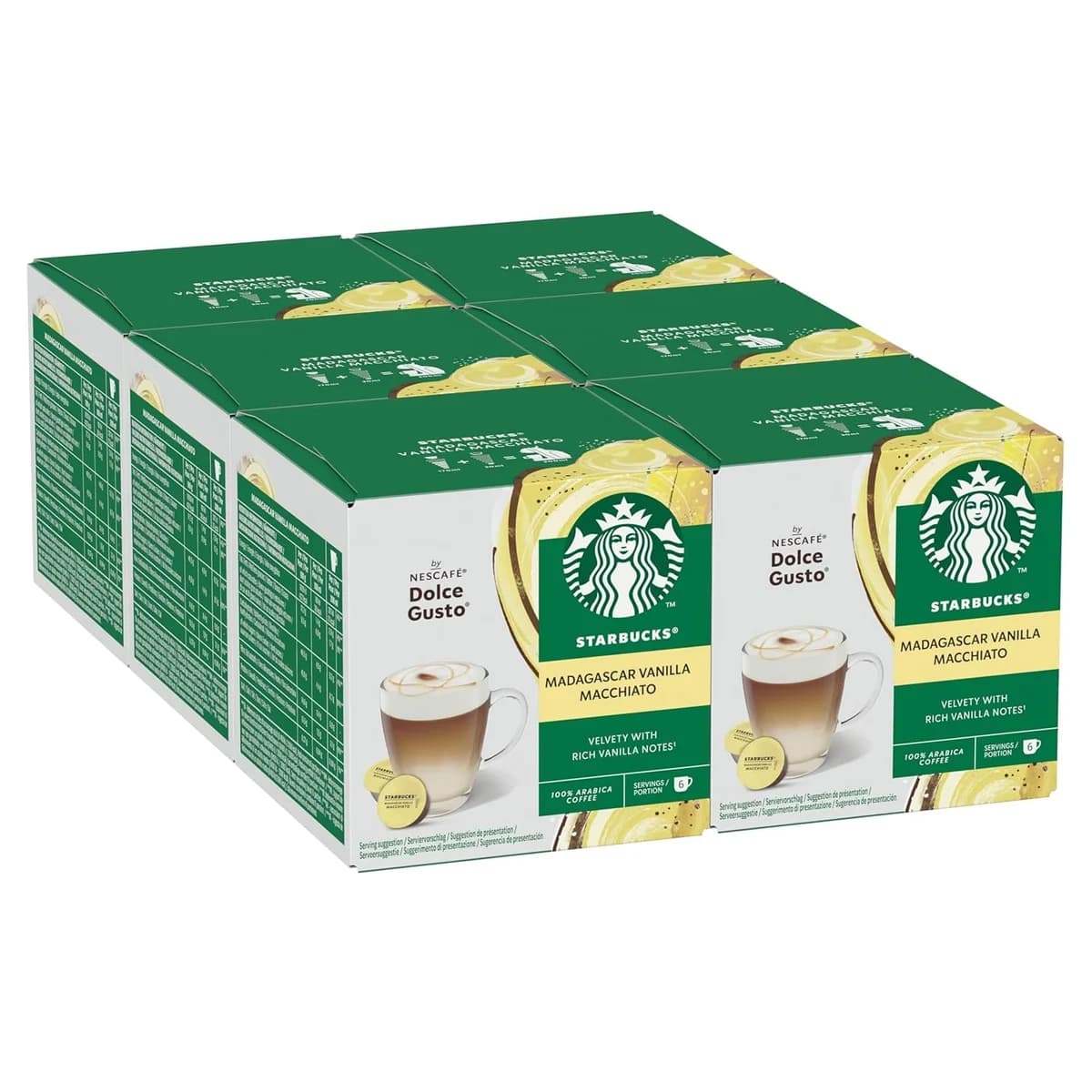 STARBUCKS Madagascar Vanilla Macchiato Coffee Pods by NESCAFÉ Dolce Gusto, 72 Flavoured Coffee… product image on Haggl