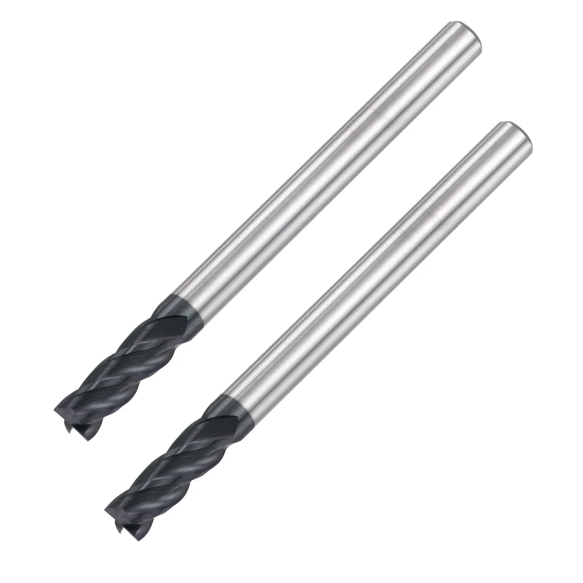 sourcing map Square Nose End Mill, 4mm Tip Dia Solid Carbide AlTiN Coated CNC Router Bits 4… product image on Haggl
