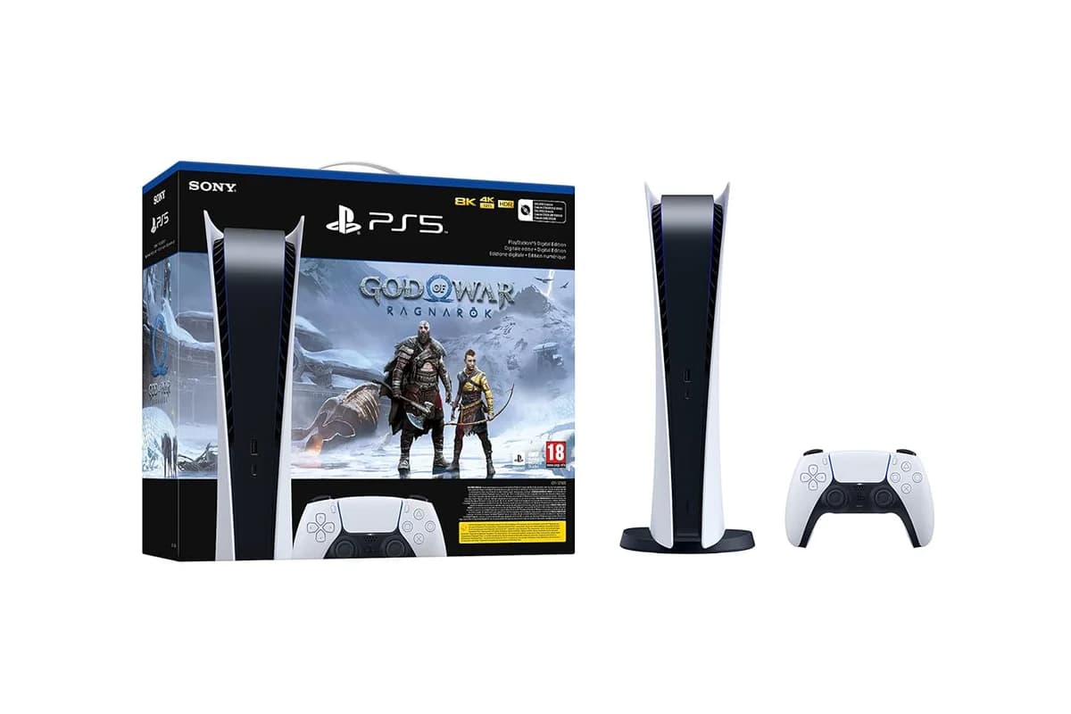 PlayStation 5 Console Digital Edition + 2 PS5 DualSense™ Wireless Controller - Weiß product image on Haggl