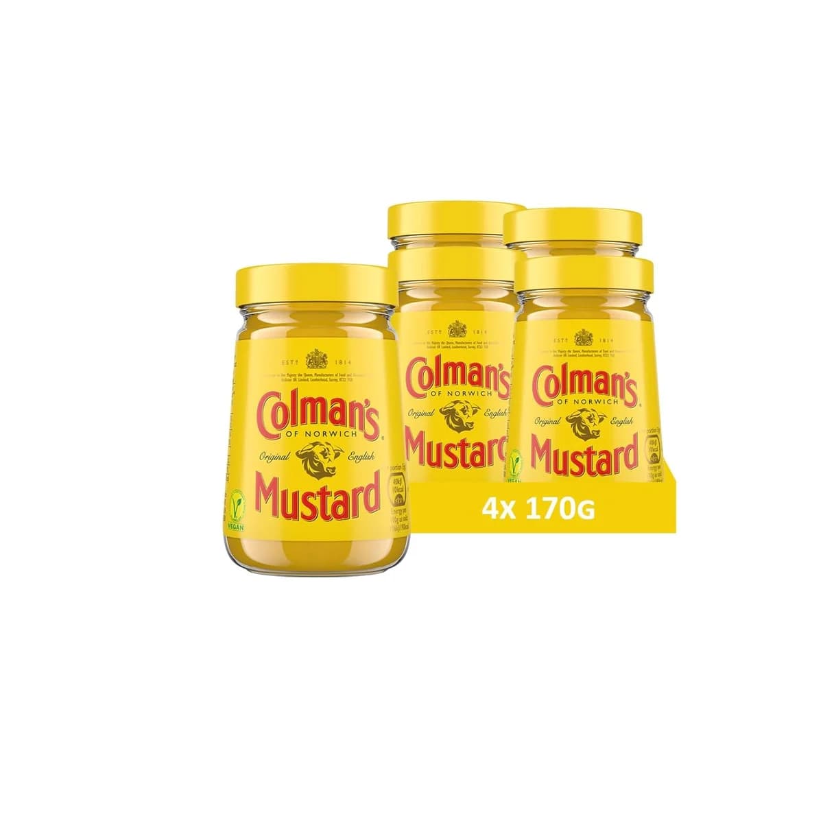Colman's Original englischer Senf, English Mustard fein gemahlen (4 Stück (4 x 170g)) product image on Haggl