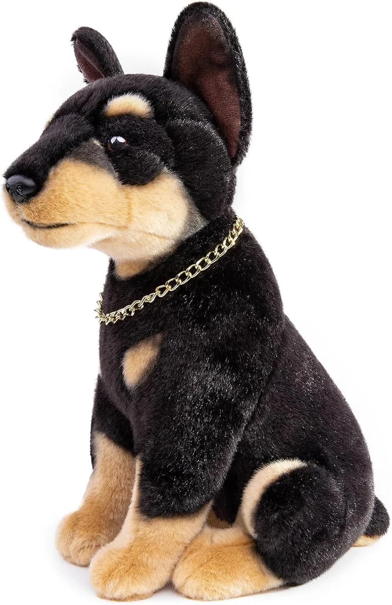 Tiny Heart Dobermann Pinscher Stofftier Plüschtier 18cm/7” realistisches Dobermann Plüsch… product image on Haggl