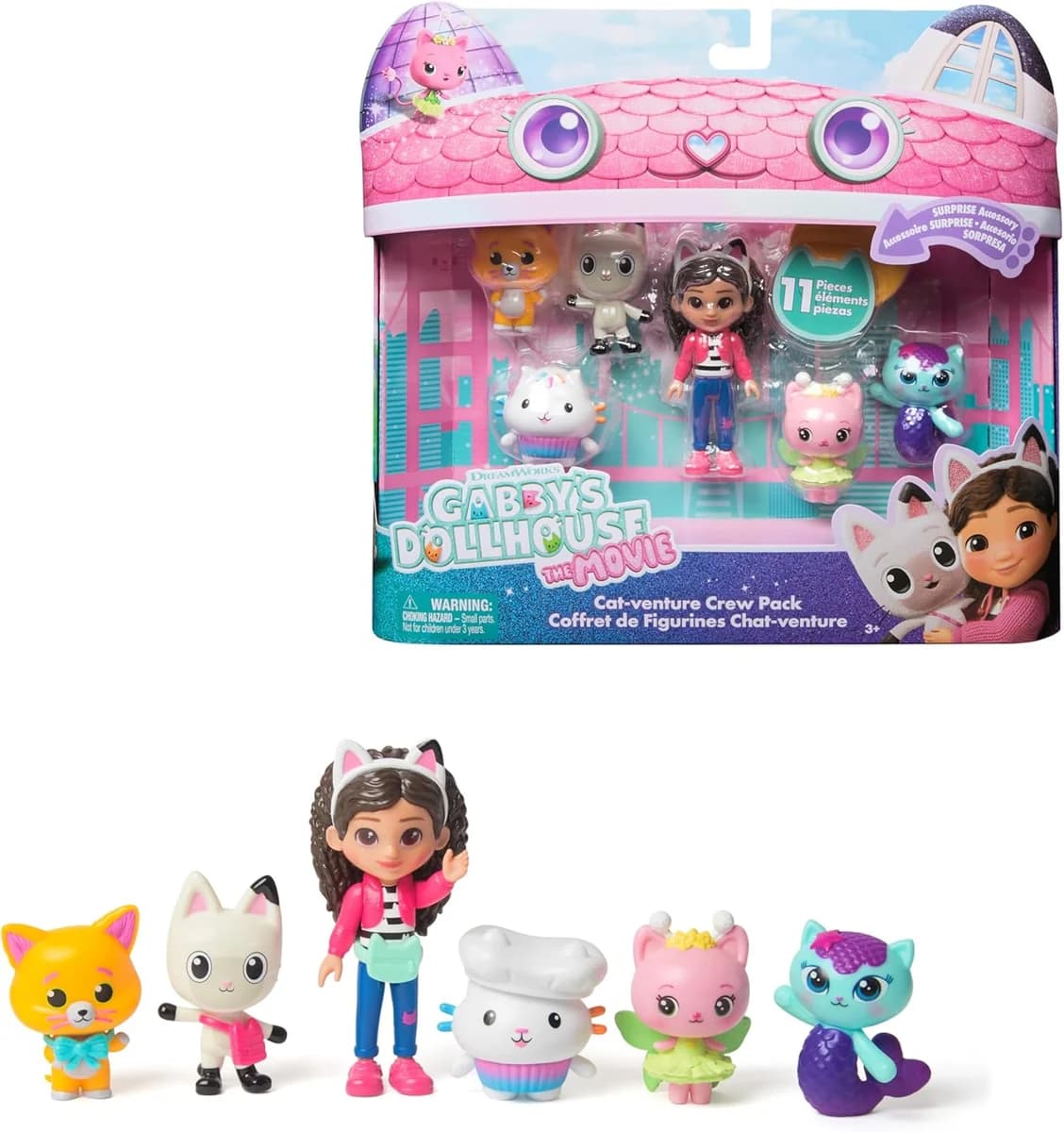DREAMWORKS GABBY'S DOLLHOUSE: DER FILM - Cat-venture Crew Figuren-Set, 11-teiliges Spielset… product image on Haggl