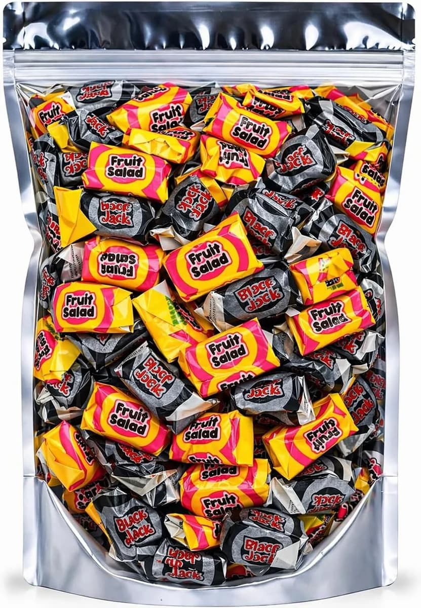 ZANGOC 100+ Fruit Salad & Black Jacks Retro Candies Assorted Sweets-500g Pouch-Pick and mix… product image on Haggl