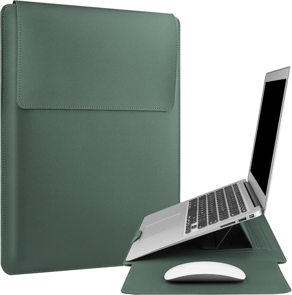 HoYiXi 13.3'' /13.6'' Laptop Sleeve Case Leather Bag with Stand Compatible with MacBook Pro… product image on Haggl
