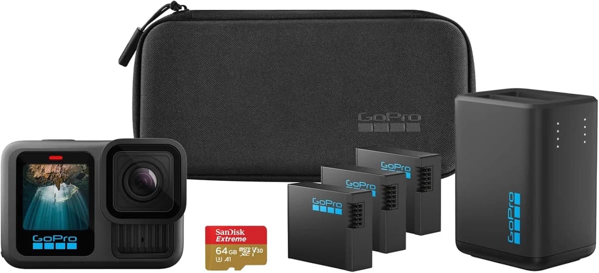 GoPro HERO13 Black Extended Power Bundle - Includes Dual Battery Charger, 3 Enduro Batteries,… product image on Haggl