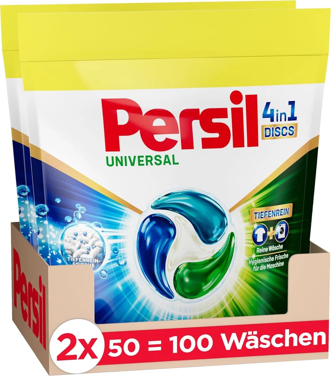 Persil Tiefenrein 4in1 DISCS (100 Waschladungen), Universal Waschmittel mit… product image on Haggl