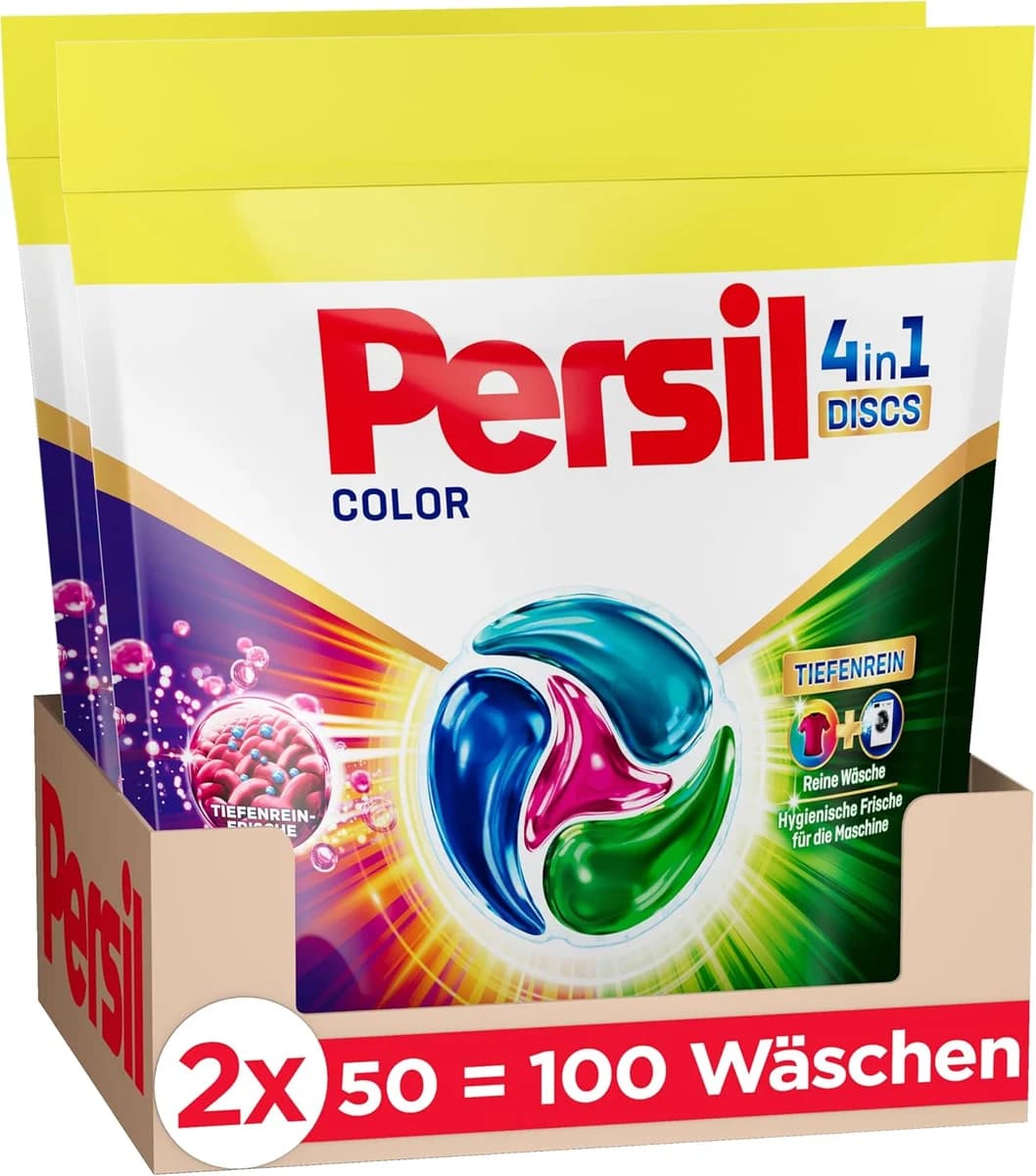 Persil 4in1 Color DISCS (100 Waschladungen), Waschmittel mit Tiefenrein-Frische,… product image on Haggl