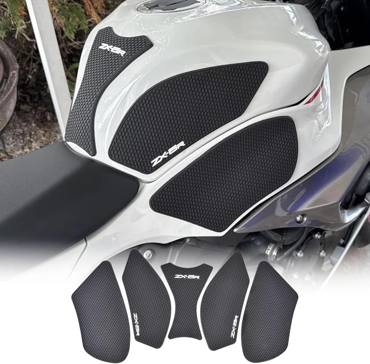 SHINKXMT Motorrad-Tankpad für bessere Traktion kompatibel mit Ka&wa&sa&ki Ninja ZX-6R ZX-636… product image on Haggl