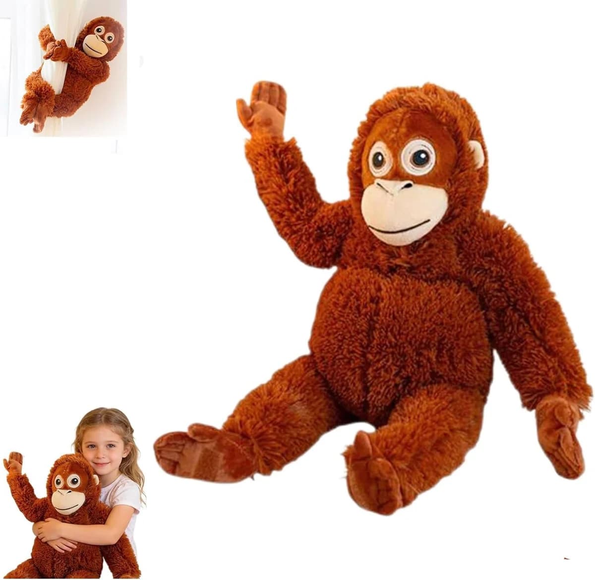 Ligtmor Peluche de Mono Orangután, Peluche Mono Suave y Acogedora para Niños, Juguete de… product image on Haggl