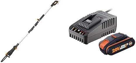 WG349E.9 Battery Telescopic Pruner 20 V - Practical Chainsaw & WA3601 PowerShare Battery with… product image