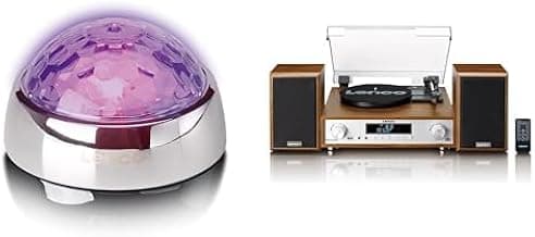 TTA-080SI Record Weight 250 g with RGB Effects + Lenco MC-160WD Stereo System with Turntable,… product image