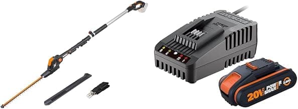 WG252E.9 Battery Telescopic Hedge Trimmer - Lightweight and Convenient - Without Battery &… product image