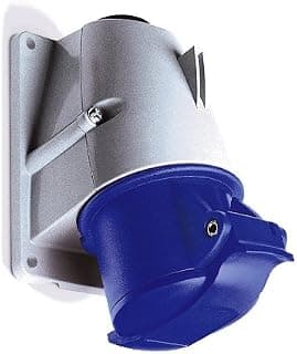 MK Commando K9214 16A 3P+N+E 200-250V Angled Socket Outlet (IP44) - Blue product image