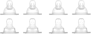 Teat Size 2 + 3 in Set of 4, Bottle Teat (Flow Rate Medium & Fast), Soft Teat Suitable for All… product image